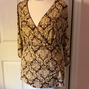 Brown and gold tunic made by INC International concepts